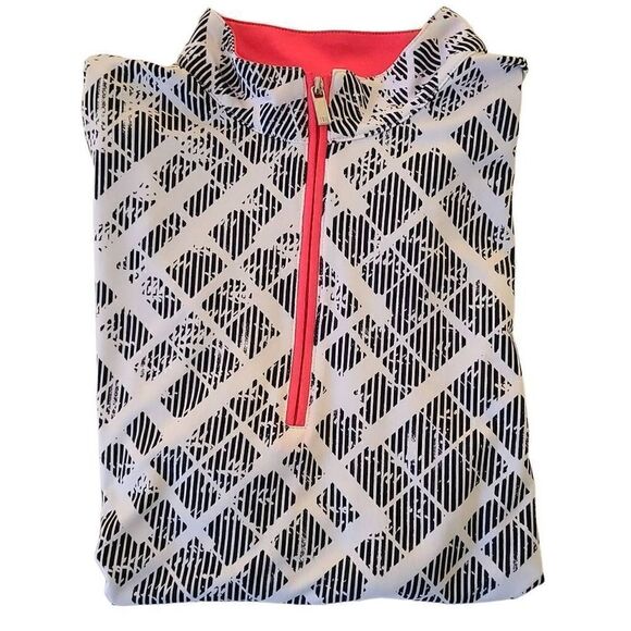 Tail Womens Black White Short Sleeve Athletic Golf Tennis Top Large - Picture 5 of 11